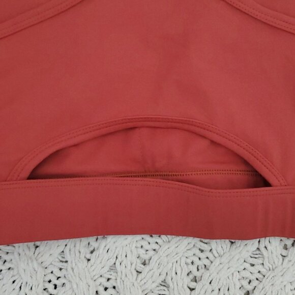 Women's Burnt Orange Cutout Sports Top - Picture 5 of 7